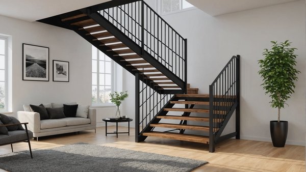 Escalier droit métallique : élégance et fonctionnalité pour votre intérieur