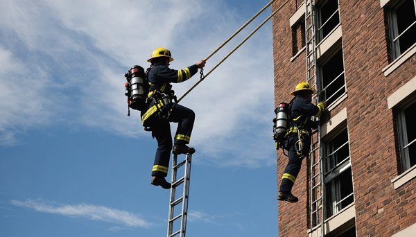 Échelle coulisse à corde 3 plans : l'outil indispensable des pompiers
